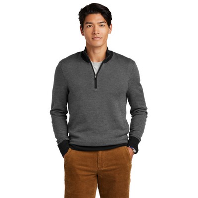 Brooks Brothers® Washable Merino Birdseye 1/4-Zip Sweater