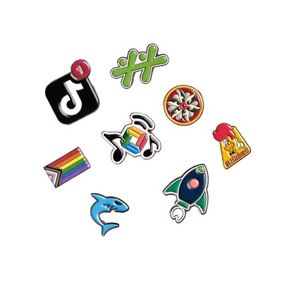 Diestruck Soft Enamel Lapel Pins - 3/4" W x 3/4" H