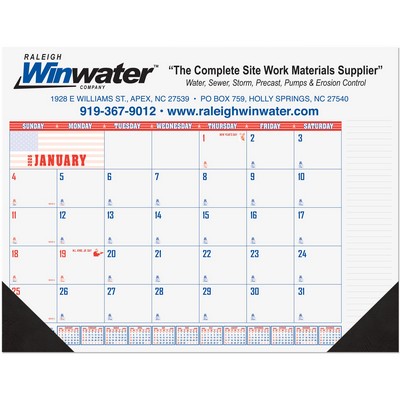 Patriotic Calendar Desk Pad w/2 Color Imprint (21 ¾"x 17")