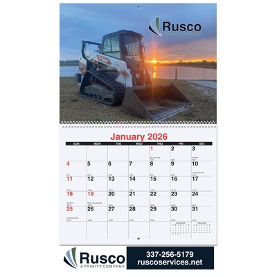Custom 13 Photo Wall Calendar w/Coil Binding (10 5/8"x 18 ¼")