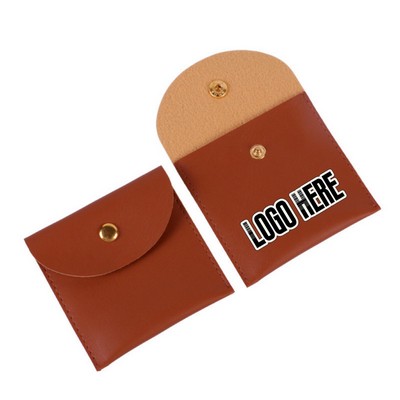 Leather Squeeze Magnetic Storage Pouch
