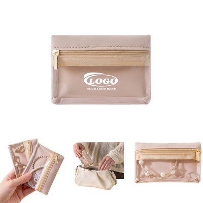 Transparent Travel Jewelry Coin Zipper Bag