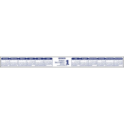 Kwik-Stik Full Color Customized Horizontal Strip Year at a Glance Monitor Calendar