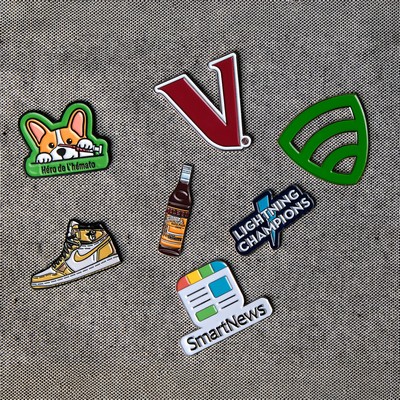 Diestruck Soft Enamel Lapel Pins - 1 1/2" W x 1 1/2" H