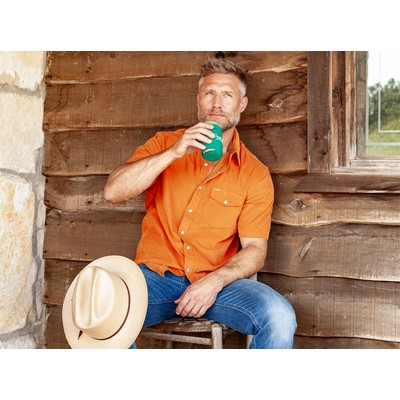 Criquet Short Sleeve Corduroy Pearl Snap Shirt