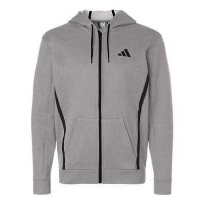 Adidas® Men's Game & Go Fleece Full-Zip Hooded Sweatshirt