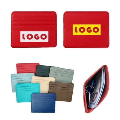 4 Slots Slim PU Card Pouch