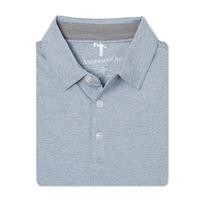 The BRRR Polo - Dusty Blue Heather [A]